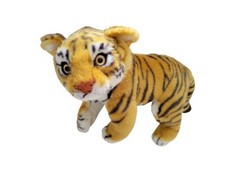 Bengal Tiger Cub 14" Plush Exotic Realistic Stuffed Animal Toy Big Cat