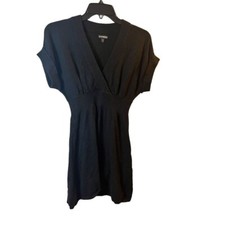 Express V Neck Black Sweater Dress Size XS