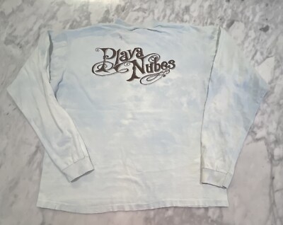 Vintage Playa Nubes Single Stitch T Shirt Large Long Sleeve HO Cru By Stedman
