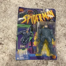 Marvel/Toy Biz 1994 Spider-Man Animated Series RHINO Head Ramming Action Figure
