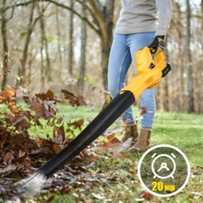 Electric Handheld Cordless Leaf Blower–Rechargeable Battery Powered Yard Cleaner