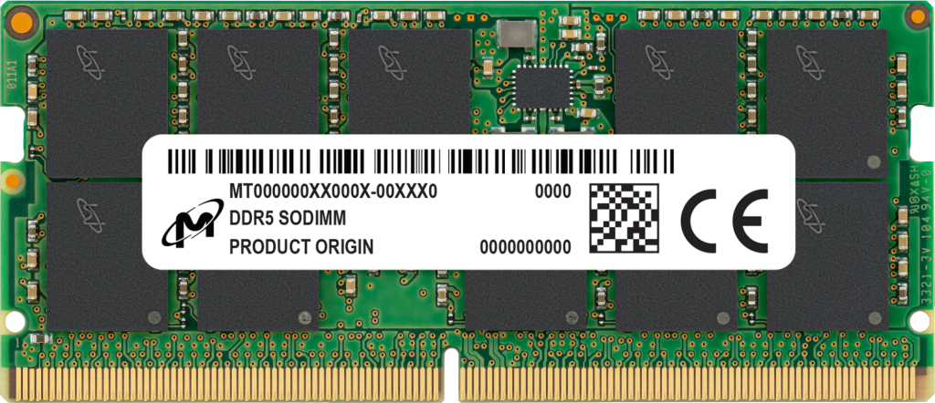 Micron DDR5 32GB(16GB× 2) PC5-5600B Micron 32GB DDR5-5600 PC5-44800 ECC SODIMM MTC20C2085S1TC56BR