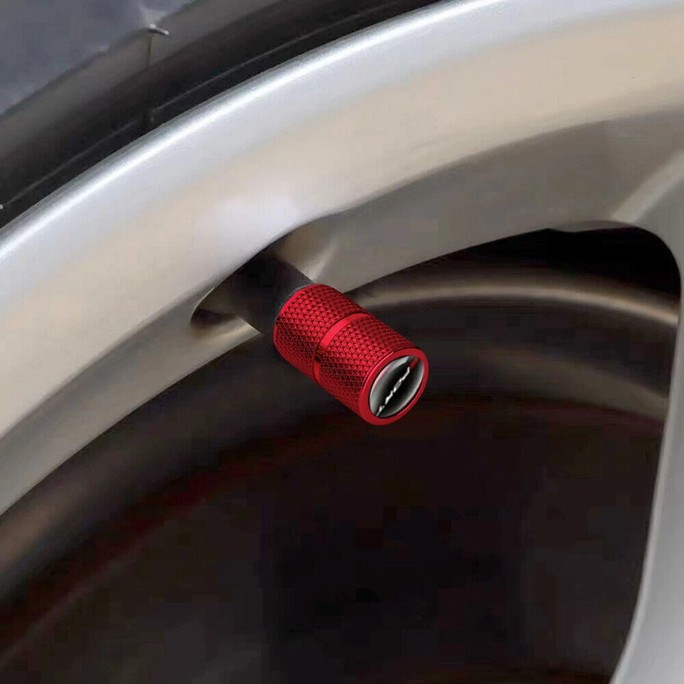 4pcs Car Tire Valve Cap Aluminum Tyre Valve Stem Cover Wheel Rim Air Dust Caps - Image 3 of 4