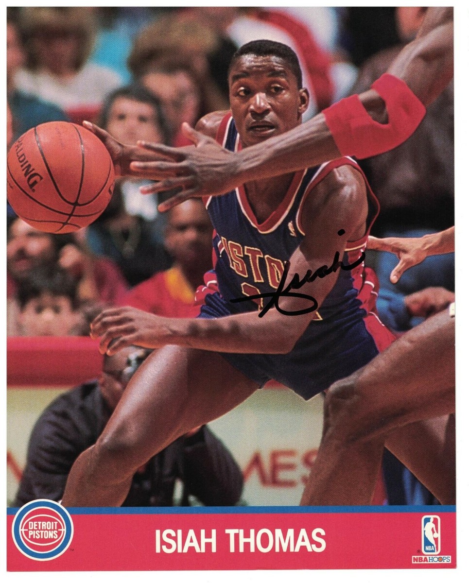 Isiah Thomas Signed Autographed Photo Detroit Pistons HOF Indiana 