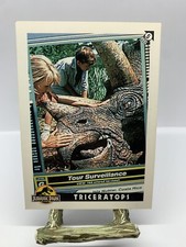 1993 TOPPS JURASSIC PARK Sticker Card - 5 Triceratops
