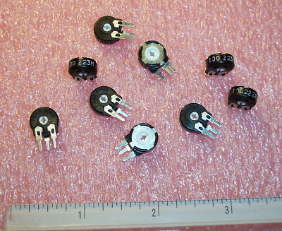 QTY (70) 100 Ohm 10mm VERTICAL MOUNT CARBON POTENTIOMETERS  PT10LH-101 PIHER