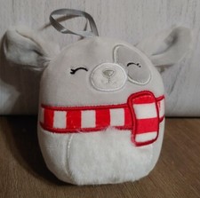 Squishmallows 4  Ivy the Silver puppy from holiday ornament boxset New.