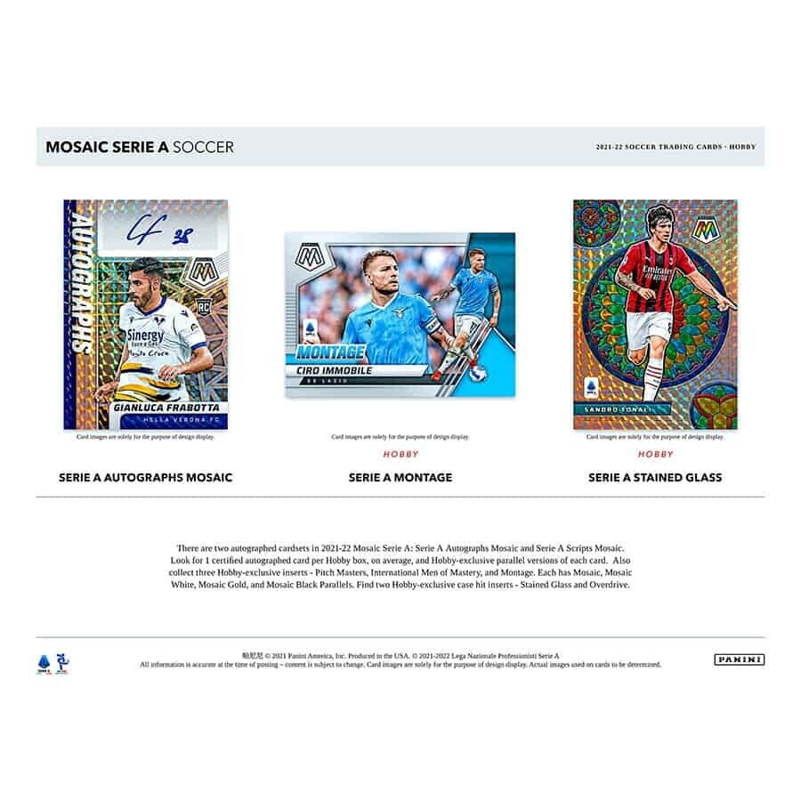 2021-22 Panini Mosaic Serie A Soccer Hobby BOX SEALED 2021-22 Panini Mosaic Serie A Soccer Hobby BOX SEALED