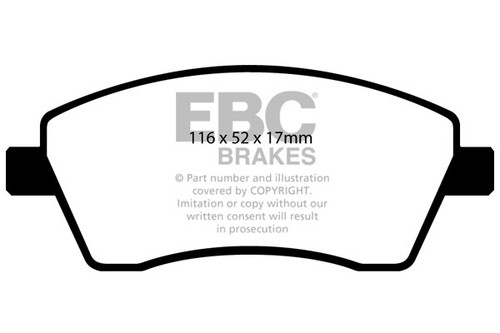 EBC Front Brake Discs & Greenstuff Pads for Nissan Micra (K12) 1.6 (2005 > 10) - Picture 4 of 6