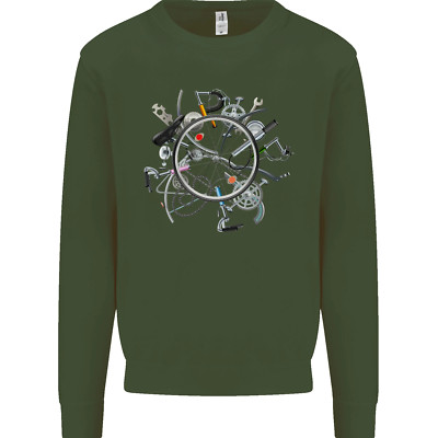 Fahrradteile Radfahren Radfahrer Fahrrad Kinder Sweatshirt Pullover