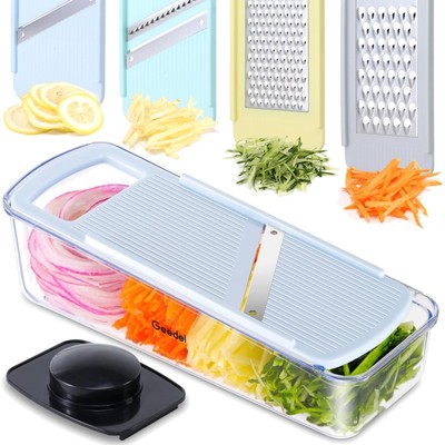 4 in 1 Multifunctional Mandolin Vegetable Slicer, Onion Cutter, Vegetable Cut...