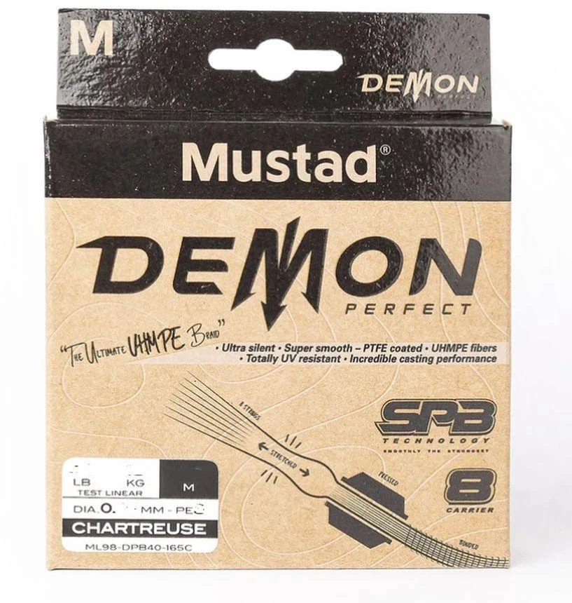 TRESSÉ PÊCHE 8 FILS MUSTAD DEMON PERFECT 300 MT FIL SPINNING BOLENTINO TRAIN - Photo 1/2