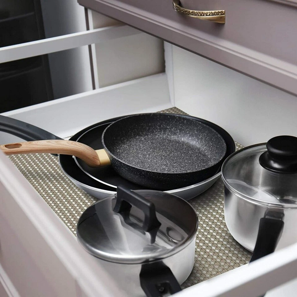 Non-Slip Grip Mat Roll Rubber Shelf Drawer Liner Table Kitchen Cupboard USA - Image 4 of 4