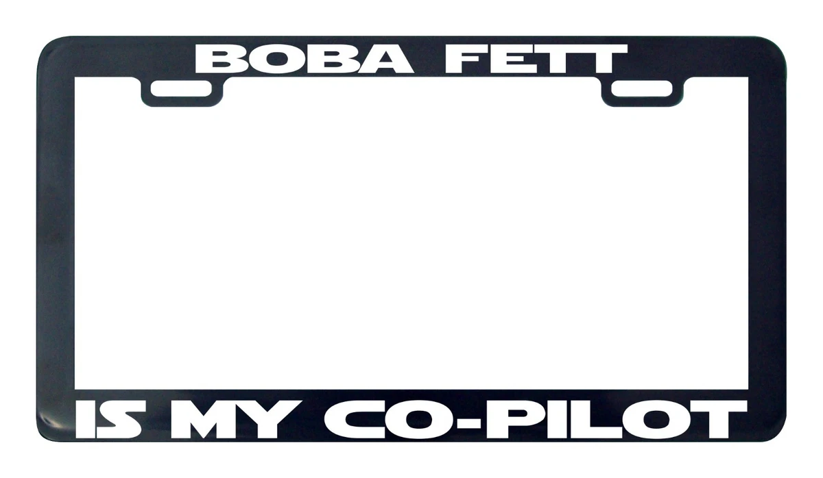 Boba fett license plate frame deals