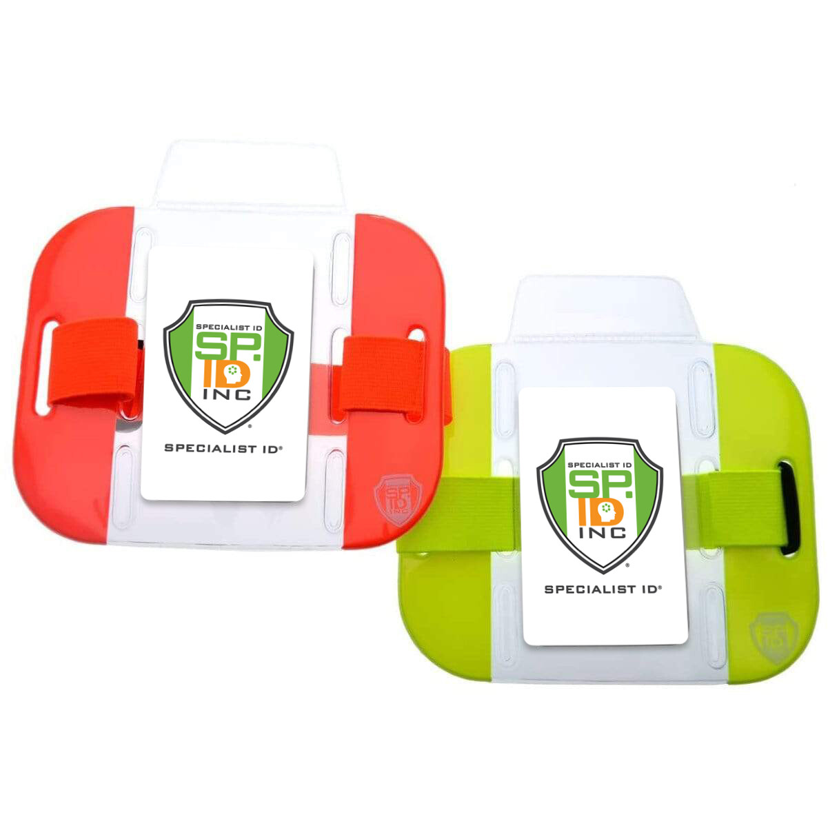 2 Pack - High Visibility - Bright Armband ID Badge Holders w
