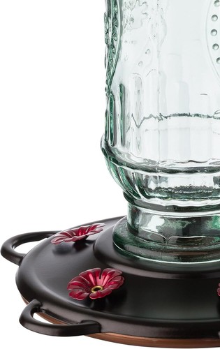 Vintage Hummingbird Feeder, Antique Glass Hummingbird Feeders for Outdoors, 5 Fe - Picture 3 of 3