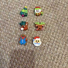 Lot Of 6 Christmas Erasers  