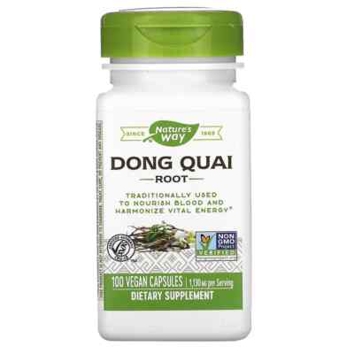Nature's Way, Dong Quai Wurzel, 565 mg, 100 vegane Kapseln