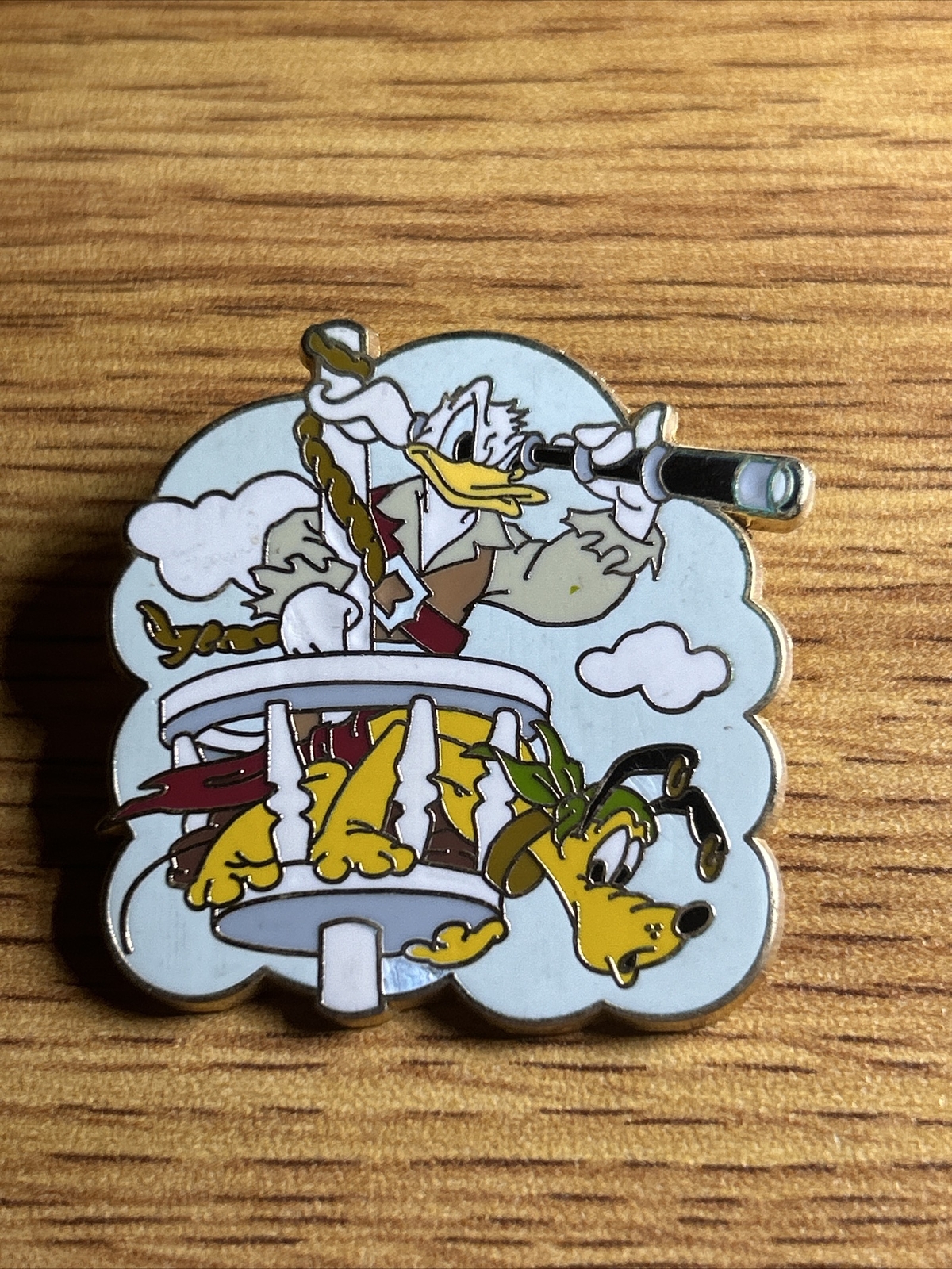 Vintage Disney World - Pirates Donald Duck & Pluto - Disney Hat Lapel Pin