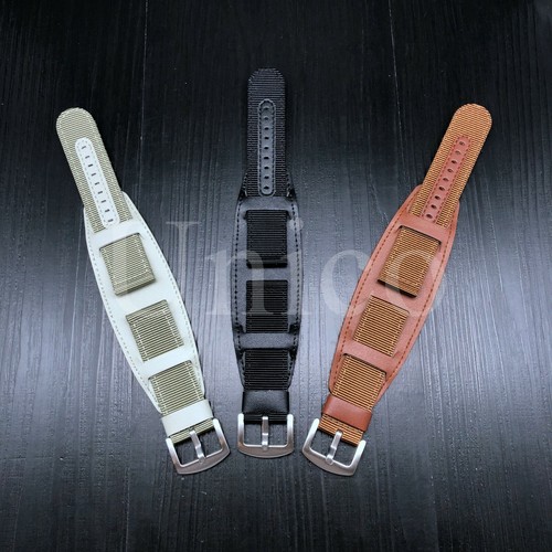 18 MM Canvas Military Brown Leather 