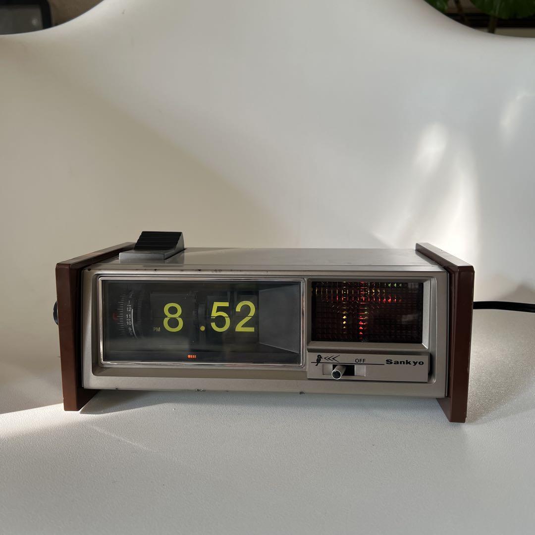 Sankyo / ZAX LT-173 Vintage Flip Clock Alarm 50 60hz Retro Rare