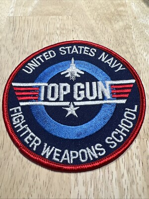USN NAVY TOP GUN FIGHTER WEAPONS SCHOOL PATCH NAVAL AVIATION VETERAN PILOT