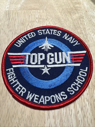 USN NAVY TOP GUN FIGHTER WEAPONS SCHOOL PATCH NAVAL AVIATION VETERAN ...