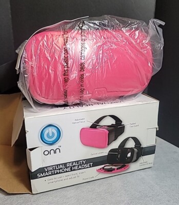Onn VR Virtual Reality Smart Phone Headset Pink New!