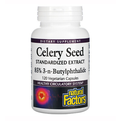 Natural Factors - Celery Seed Extract,Circulatory Support,120 Vegetarian Caps