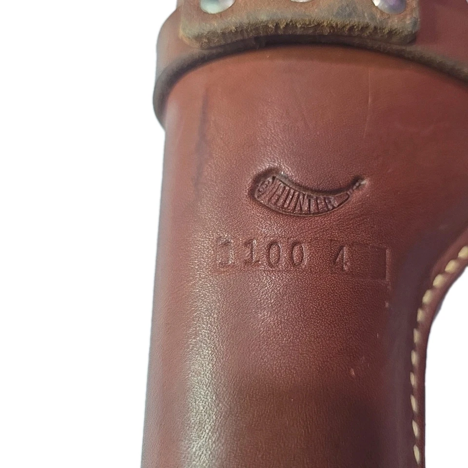 Funda pistola Hunter 1100 4 vintage de cuero marrón Foto 2 de 4