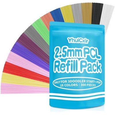 3D Stift Filamente PCL 15 Farben 2,5 mm Nachfüllpack
