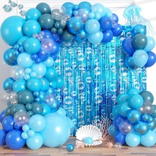 Under The Sea Party Decorations Ocean Balloon Garland Arch Kit, 135 PCS Blue ...