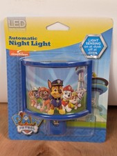 Paw Patrol Automatic Night Light Sensing LED Blue Chase Dusk Dawn Nickelodeon