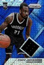 2014 PANINI PRIZM CORY JEFFERSON 90 MINT JERSEYS PRIZMS BLUE MOJO BROOKLYN NETS