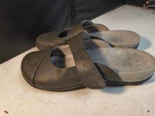 Vionic Twain Mules Size 9 Women's Leather Clogs Slip On Comfort Orthotic Shoes