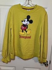 Disneyland Pullover Sweatshirt Mickey Mouse Youth:XL Yellow