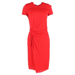 Robe midi Gucci effet wrap en viscose femme rouge taille 46