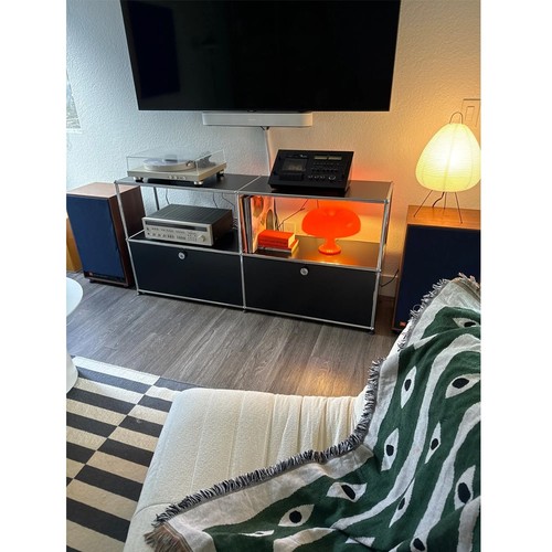USM Haller Style Modern Storage Cabinet Metal Sideboard Free Standing Organizer - Picture 5 of 16