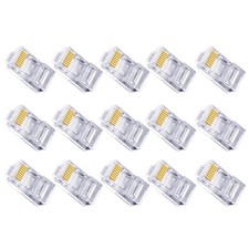 100 PCS Joint Ethernet Cable Plugs Coupler Connector Pass Through