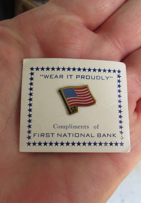 American Flag Old Glory USA Wear It Proudly Vintage Lapel Pin NOS