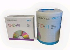 Memorex CD-R Digital Media 52X 700mb 80Min 100 Pk Bonus 10 DVD-R 16X 4.7GB NEW