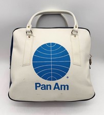 Vintage 1972 PAN AM Airlines GE Acapulco Magnifico! Event Blue & White Bag Tote