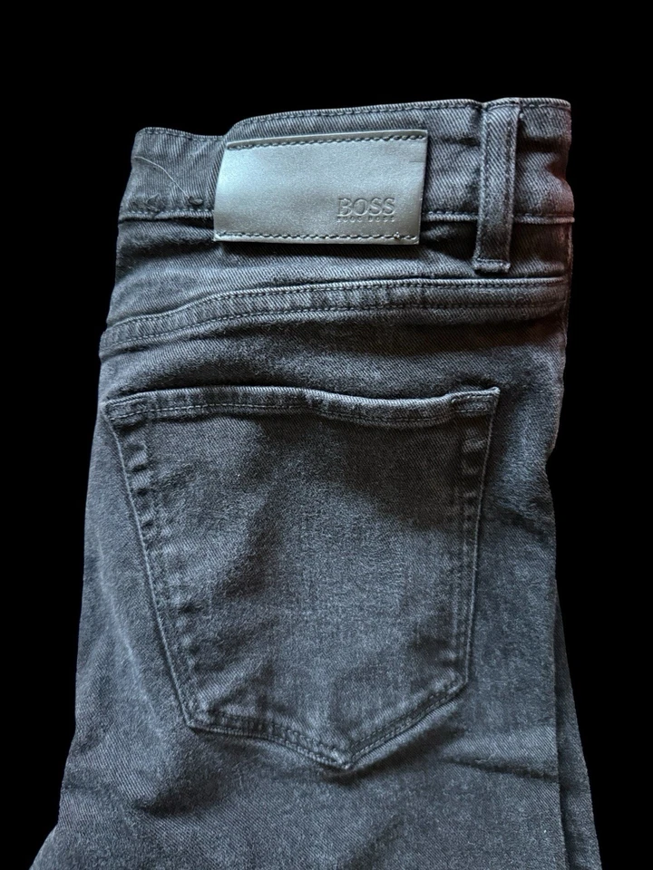 Pantalones de mezclilla Hugo Boss Candiani 30x32 (30x30) negros italianos premium elásticos ciudad Foto 2 de 4