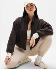 Athleta M Medium In The Clouds Jacket Truffle NWT  784401 Warm Cozy