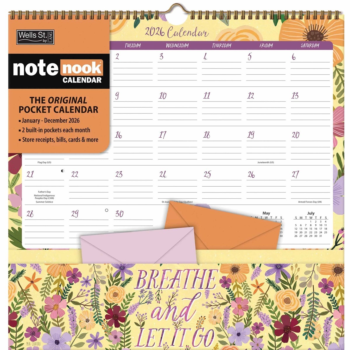 Shine Within Note Nook Family Planner 2026, Wall Calendars, Month To View, Gift