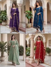 Bollywood Anarkali Gown Suit Indian Pakistani Party Wear Readymade Dress Wedding
