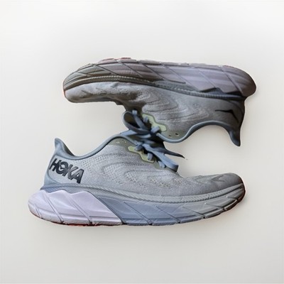 Hoka One One Arahi 6 Men's Running Shoes Gray White Orange Mesh Low Top