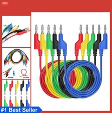 Banana Plug Test Lead Set 5pcs 4mm Stackable Silicone Wire 1000V 15A for