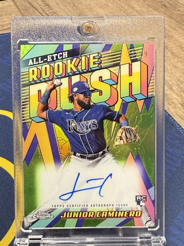 2024 Topps Chrome Junior Caminero All-Etch Rookie Rush Auto RC #’d /99 #CERA-JUC