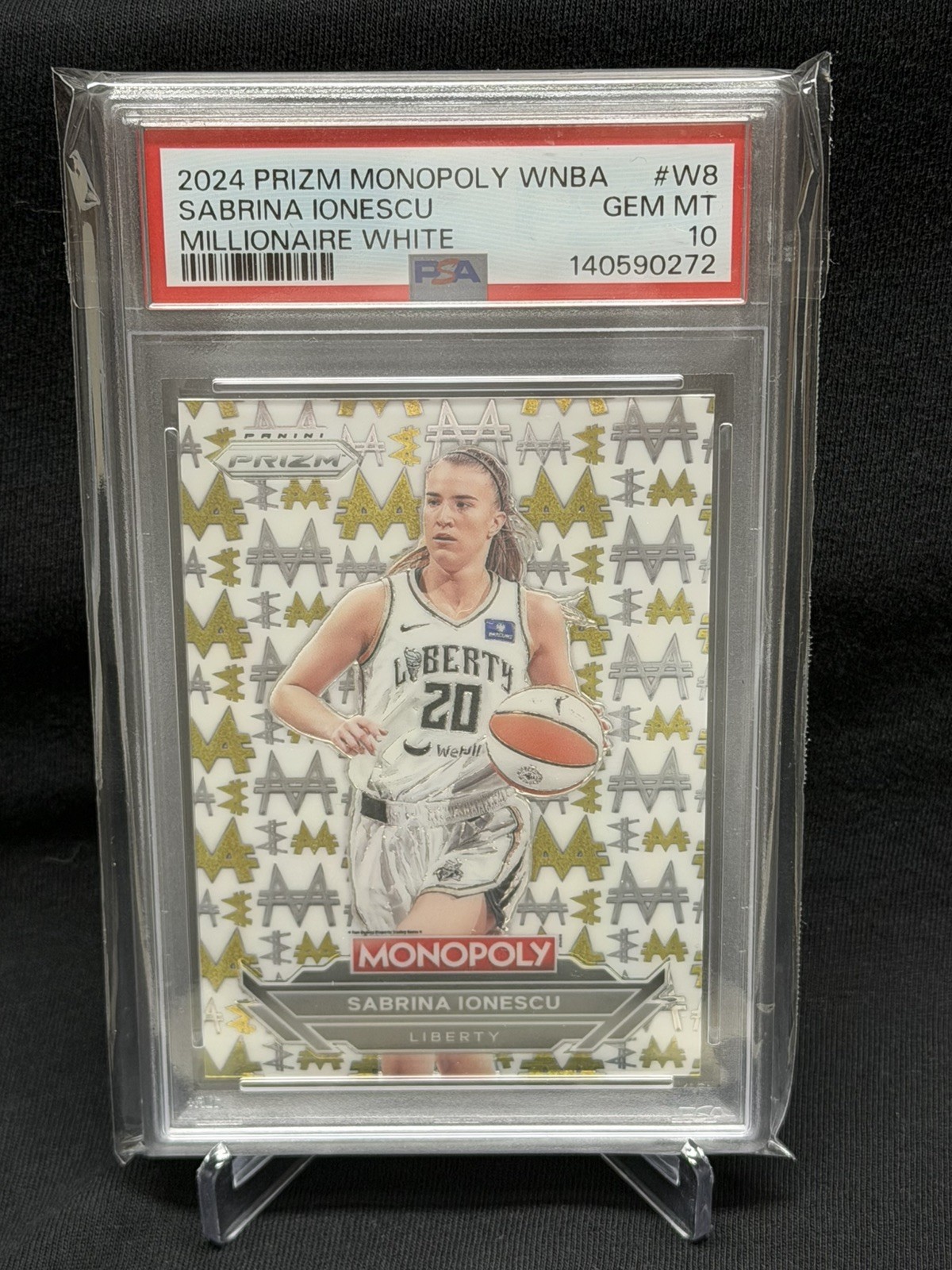 2024 Prizm Monopoly Sabrina Ionescu #W8 Millionaire White SSP PSA 10 LOW POP 🔥 